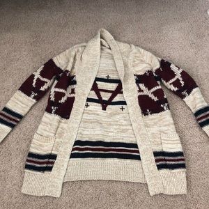 patterned cardigan